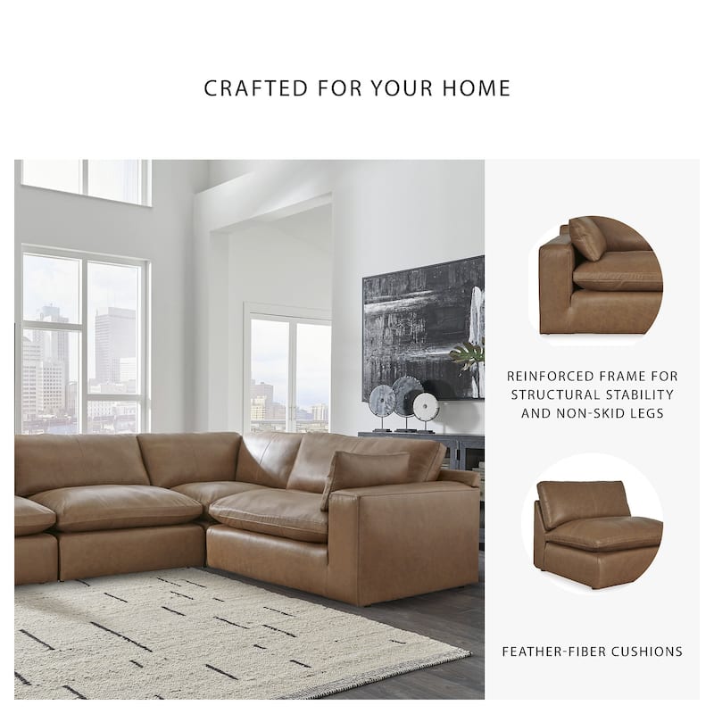 Signature Design by Ashley Emilia Brown 4-Piece Sectional - 130" W x 90" D x 36" H