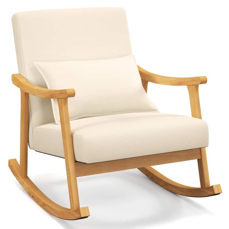 Soft Upholstered Rocking Chair for Living Room and Bedroom - 31" x 26" x 32.5"