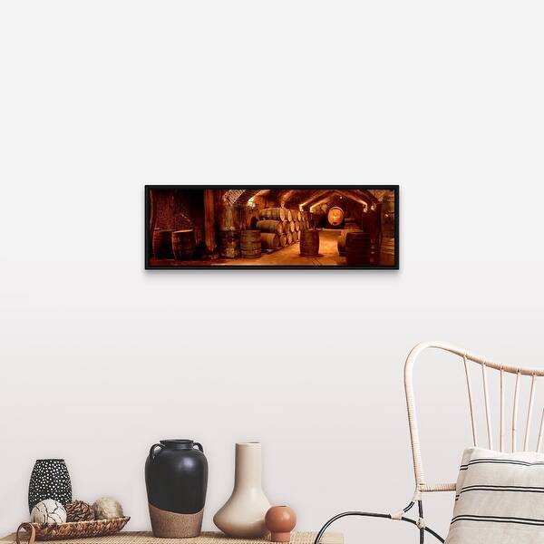 Interior Of Buena Vista Wine Caves Sonoma Ca Black Float Frame Canvas Art Overstock 25521993