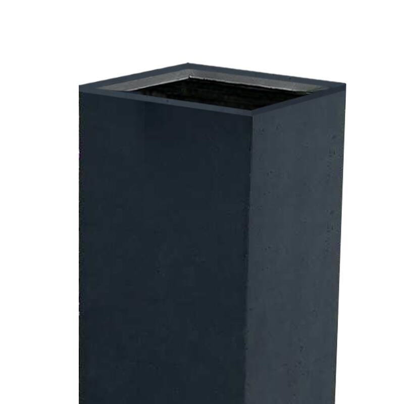 Durx-litecrete Lightweight Concrete Tall Light Granite Planter-Large - 13.8'x13.8'x27.8'