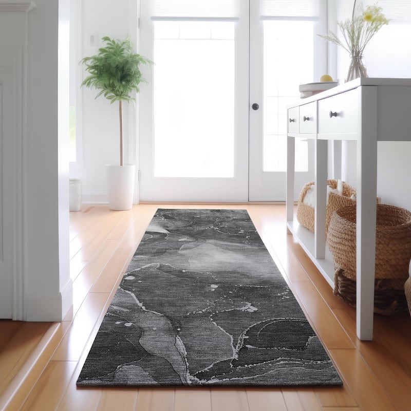 Premium Washable Super Soft Contemporary Mayfield Rug - Gray - 2' 3" x 7' 6"