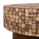 preview thumbnail 9 of 9, Mila Coconut Shell Round Pedestal Coffee Table by East at Main