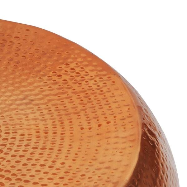 Shop Vidaxl Hammered Aluminum Coffee Table Side Brass Copper Color Overstock 18964684