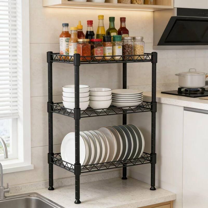 5 Tier Wire Shelving Unit Multi purpose metal storage rack 1750 lbs Capacity Steel Storage Shelves Adjustable Shelf with Wheels