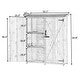 preview thumbnail 7 of 14, Outdoor Storage Shed Tool Organizer with Lockable Doors,3-tier Shelves - 5.3ft Hx4.6ft L