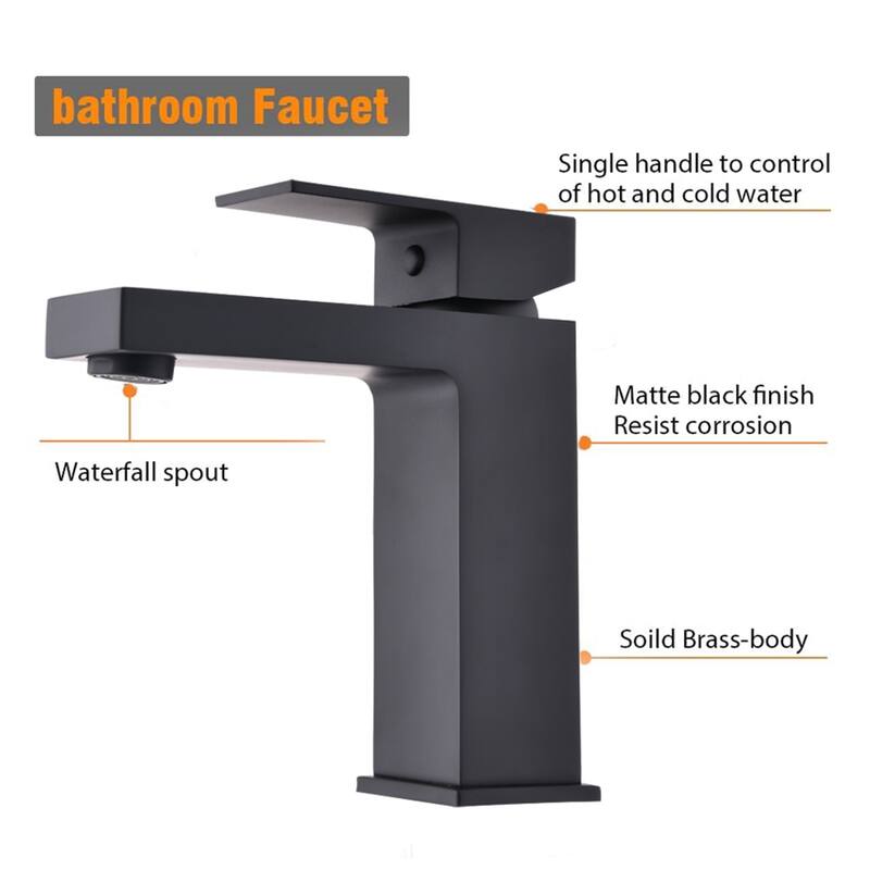 Vanityfair Single Hole Single Handle Bathroom Faucet with Drain Assembly