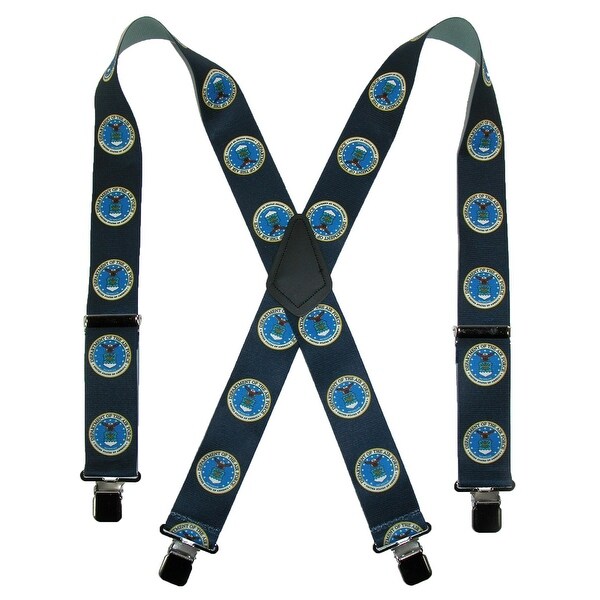 CTM® Men's Elastic US Air Force Clip End Suspenders (Tall Available)