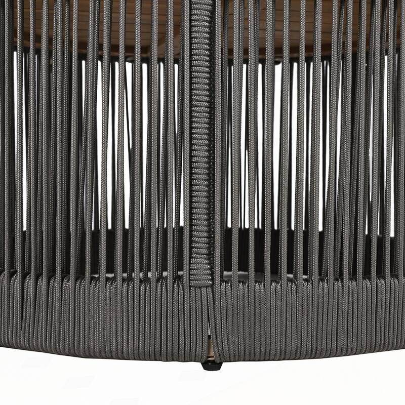 Weather Resistant Outdoor Rattan rope Acacia Wood Coffee Table
