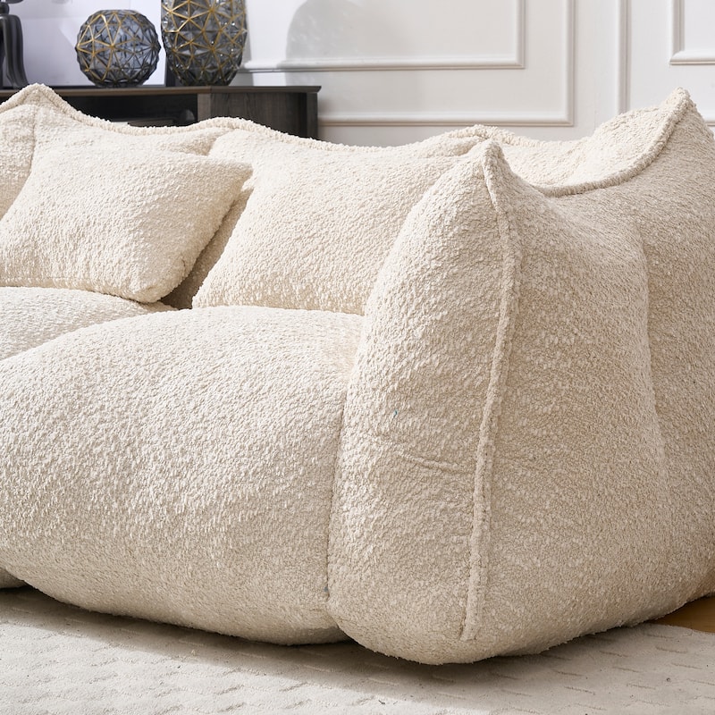 Beanbag Chair with High Resilience Foam Core. The Square Recliner Sofa Is Ideal for Family Members And Friends Engaged in Games