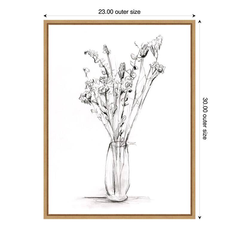 Amanti Art Wild Bouquet Study II by Ethan Harper Framed Canvas Wall Art Print - Sylvie Maple