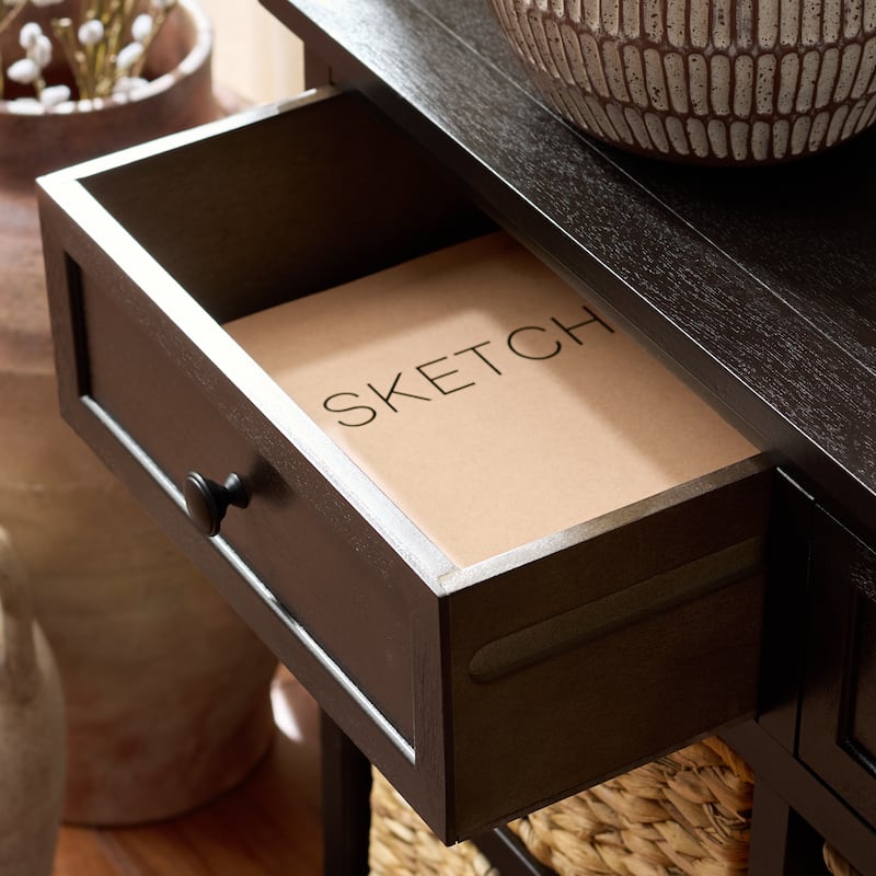 SAFAVIEH Ardelia Red 6-Drawer Storage Unit (Fully Assembled) - 30"W x 13"D x 26"H