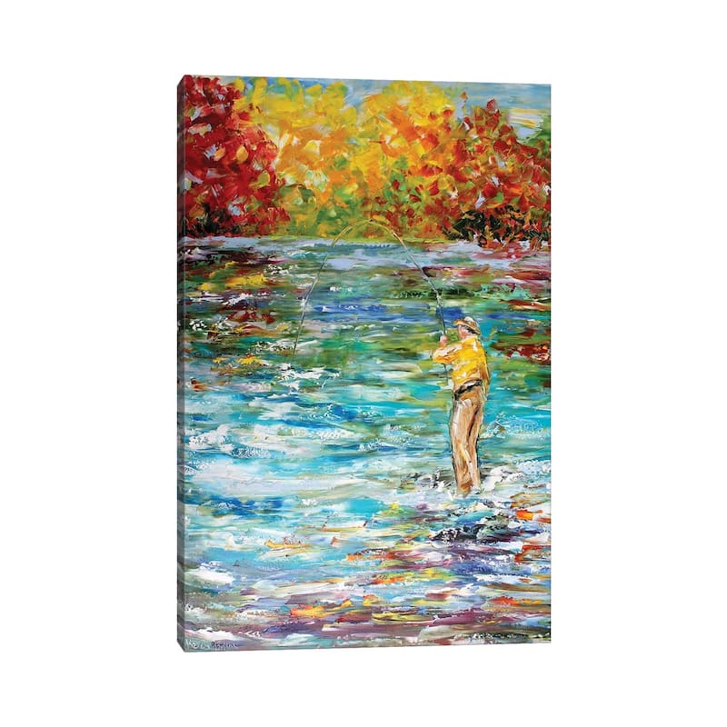 iCanvas "Fly Fishing" by Karen Tarlton Canvas Print