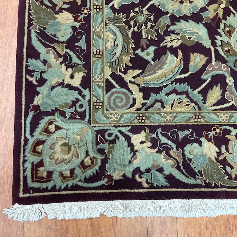 HERAT ORIENTAL Handmade William Morris Wool Rug - 4'2" x 6'2"