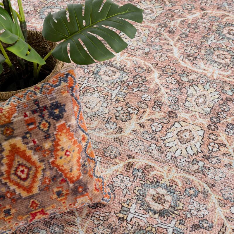 Hauteloom Georgia Machine Washable Persian Oriental Traditional Area Rug