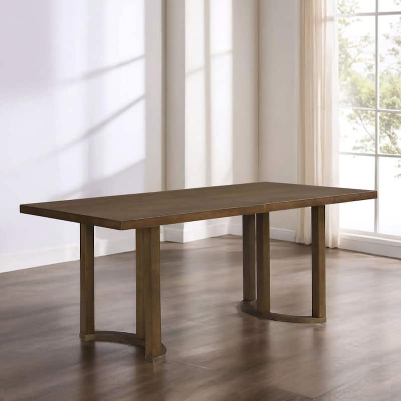 Christopher Knight Home - Noah Rubber Wood 6-Seat Dining Table - Light Ash+Beige