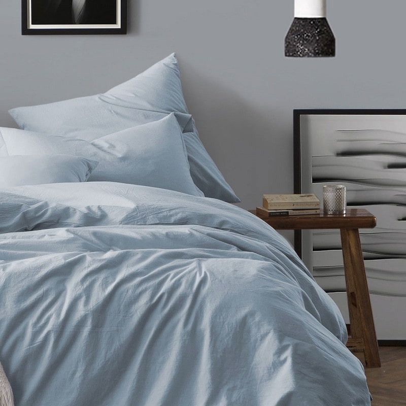 Swift Home Premium Cotton Prewashed Chambray Duvet Cover Set Bed Linen -  Comforter/Duvet Insert Not Included - On Sale - Bed Bath & Beyond - 18653687