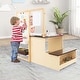 preview thumbnail 3 of 21, Costway Kids Art Center Wooden Table Bench Set Adjustable Double-Sided - See Details