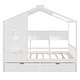 preview thumbnail 22 of 34, Wooden House Bed Kids Storage Bed Frame with 2 Drawers, Storage Shelf for Kids Teens Adults, Wood Slat Support
