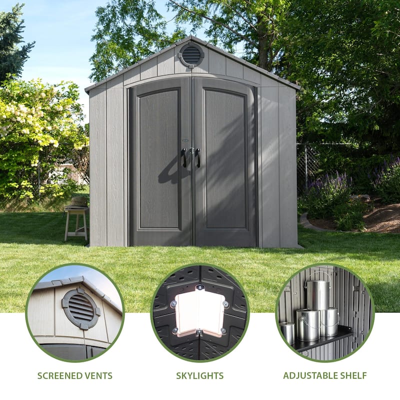 Lifetime 8 Ft. x 10 Ft. Outdoor Storage Shed