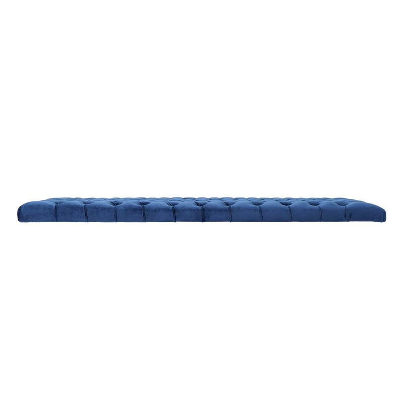 Headboard can be used for both queen and full-sized mattresses, adjustable height