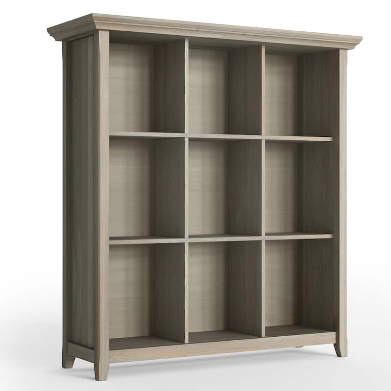 WYNDENHALL Normandy SOLID WOOD 48x44 inch Transitional 9 Cube Bookcase and Storage Unit - 44 Inches wide