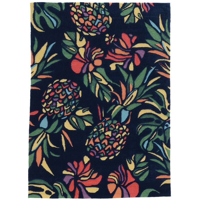Trinity Pineapple Navy/Multi - 5' x 7'