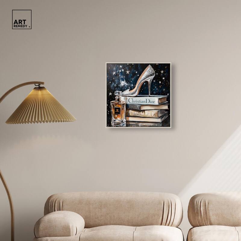 Sparkling Stars Heel Canvas by Art Remedy