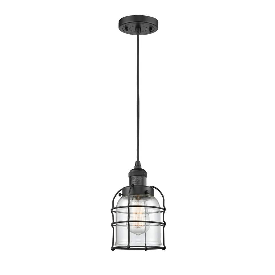 Innovations Lighting Small Bell Cage 6" Wide Mini Pendant - Cord