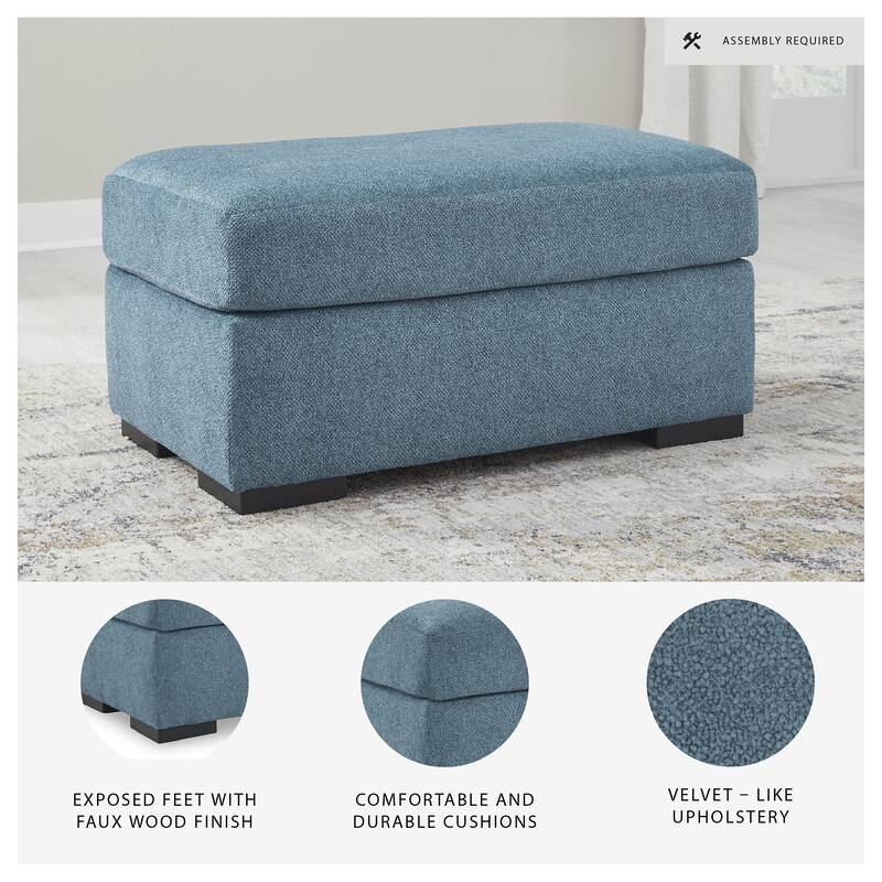 Signature Design by Ashley Keerwick Blue/Green Ottoman