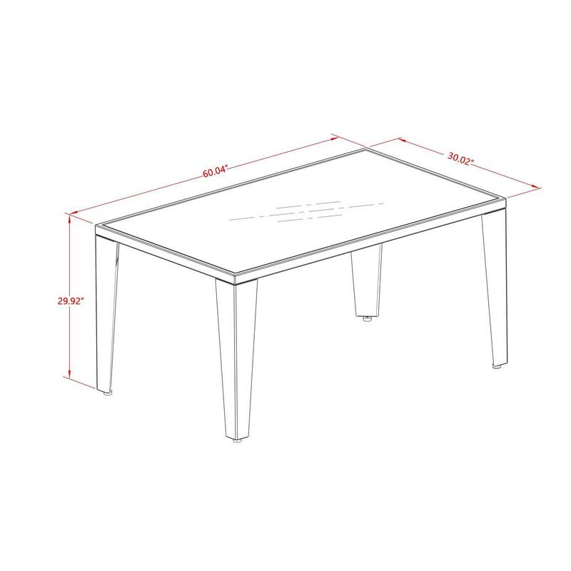 HomeStock 7-Piece Natural Oak Finish Solid Wood Top Dining Table with 6 Chairs with Lattice Back