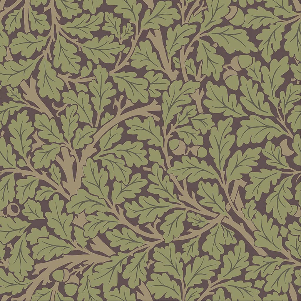 A-Street Prints Oak Tree Plum Leaf Wallpaper