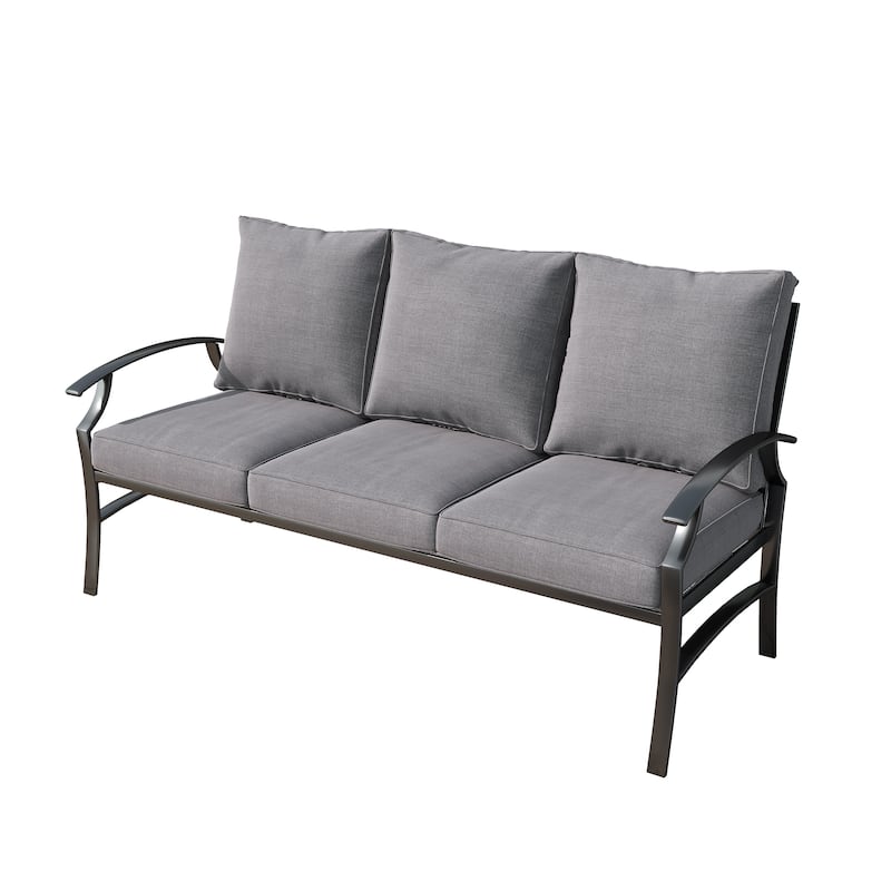 6-Piece Patio Sofa/ Loveseat/ Swivel Chair Seating Group with Cushions