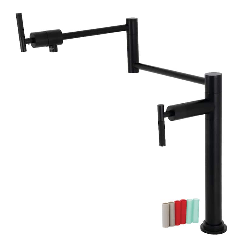 Kingston Brass KS470.CKL Kaiser 3 GPM Single Hole Pot Filler with - Matte Black