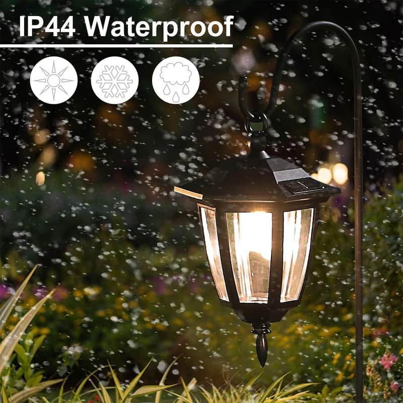 2 Pack Solar Hanging Lights Outdoor, Solar Powered