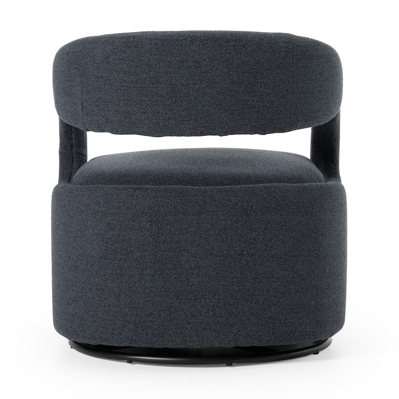 Divani Casa Vance Modern Sand Fabric & Wood Accent Chair