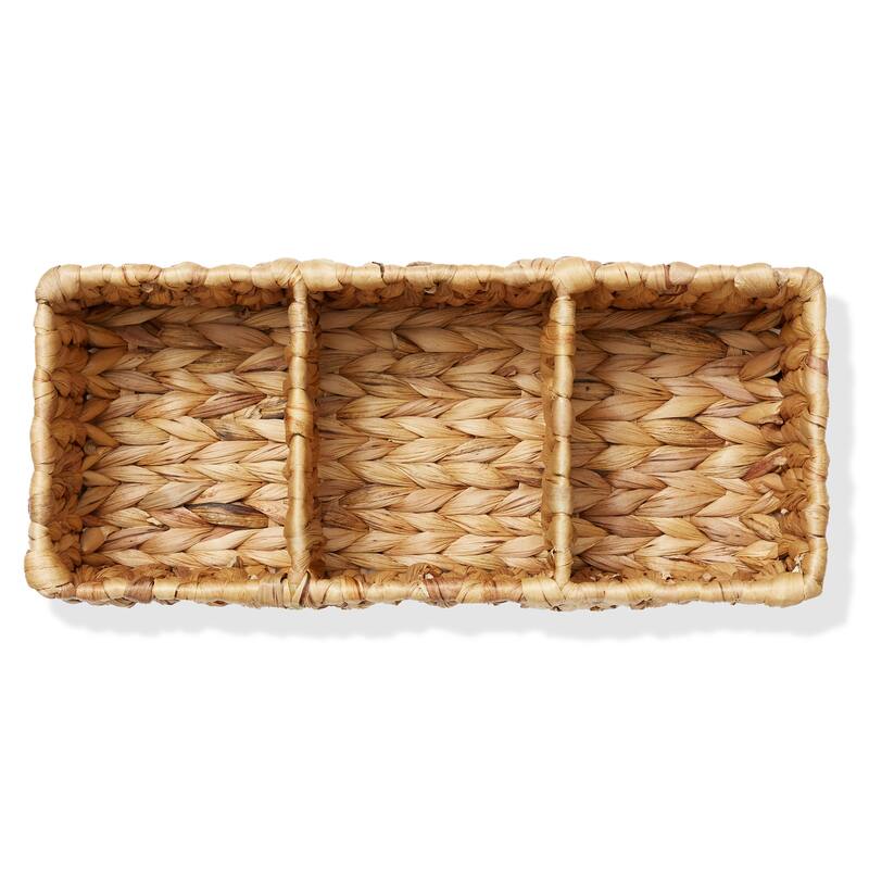 2 Water Hyacinth Storage Baskets Woven Storage Bins