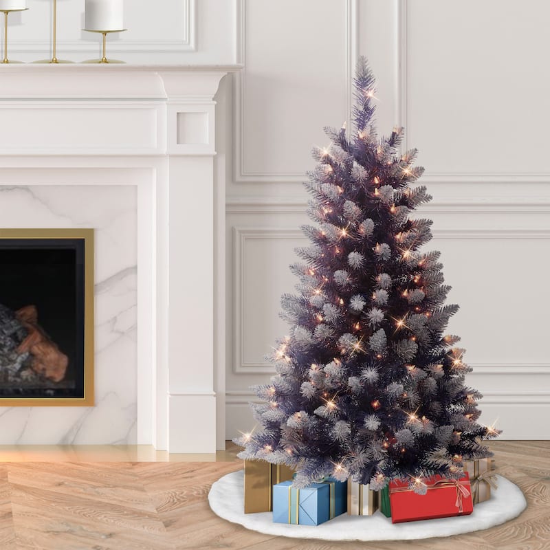 Puleo International 4' Pre-Lit Fashion Purple Pine Artificial Christmas Tree - Purple