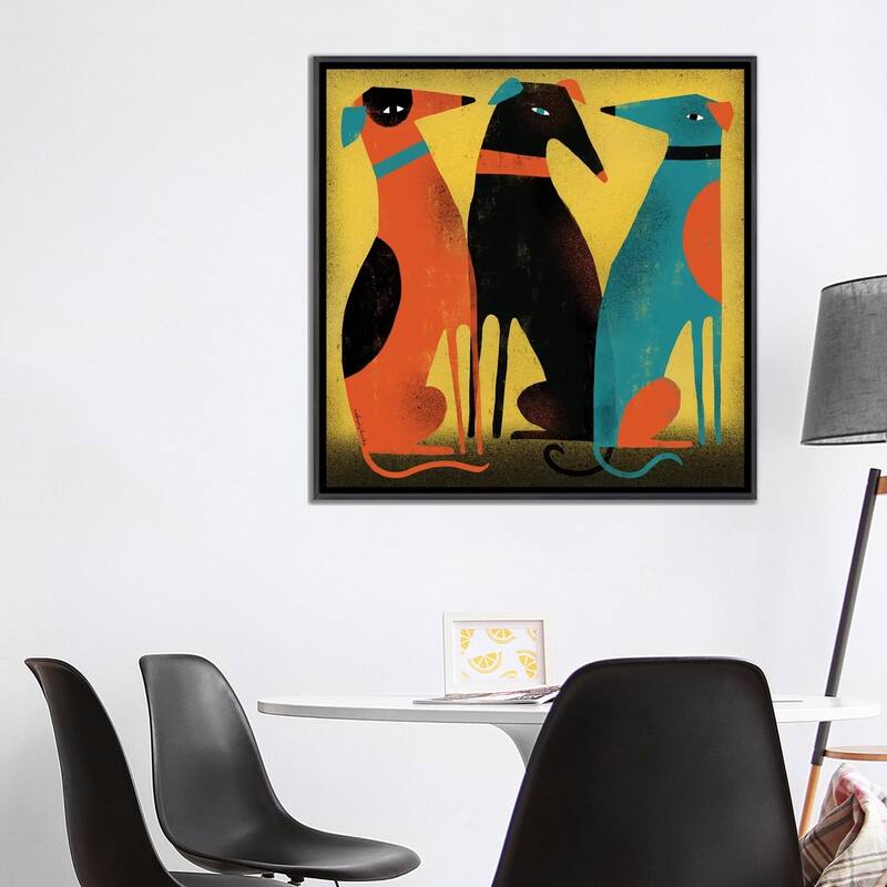 iCanvas "Greyhounds" by Terry Runyan Framed