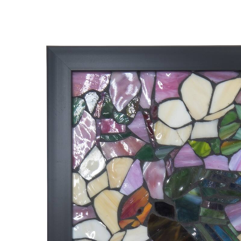 Parrots Mosaic Art Glass Wall Panel