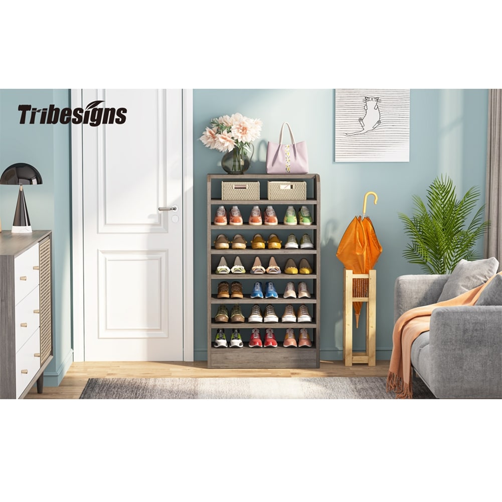 Tribesigns 8-Tier Large Shoe Rack Organizer Closet For Entryway Bedroom  Hallway