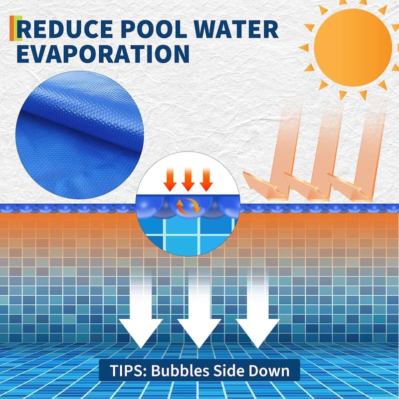 PE Bubble 16 Mil Solar Pool Cover for in Ground and Above Ground Swimming Pools