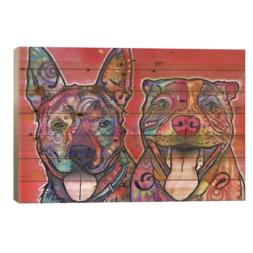 Latte & Hijiki Print On Wood by Dean Russo - Multi-Color