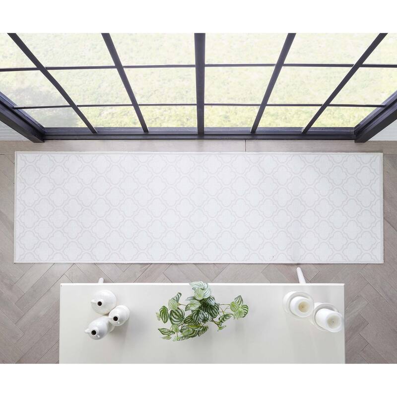 Well Woven Apollo Lattice Moroccan Machine Washable Area Rug