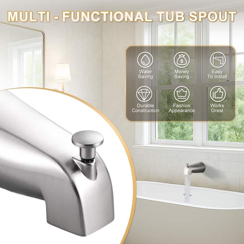 WOWOW Integrated Diverter Bathtub Spout
