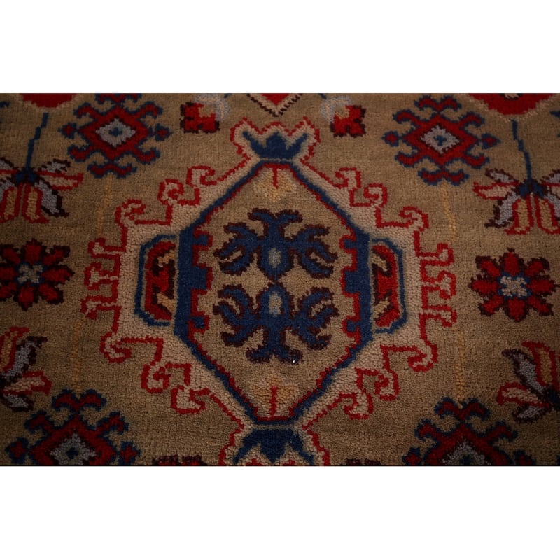 All-Over Brown Oushak Oriental Area Rug Hand-Knotted Wool Carpet - 7'11"x 9'10"