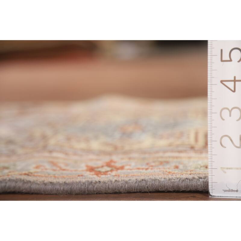 Hand Knotted Oriental 100% Wool Carpet Traditional Medallion Greys & Charcoal Heriz (serapi) Area Rug - 3' 0'' X 2' 0''