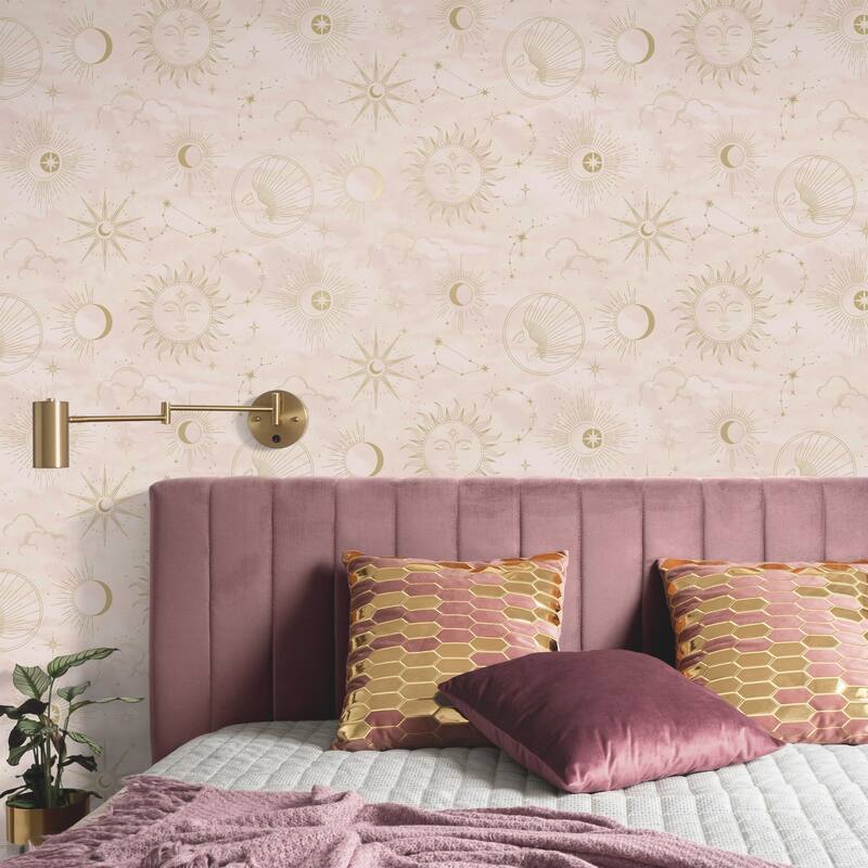 Advantage Mystic Pink Celestial Wallpaper