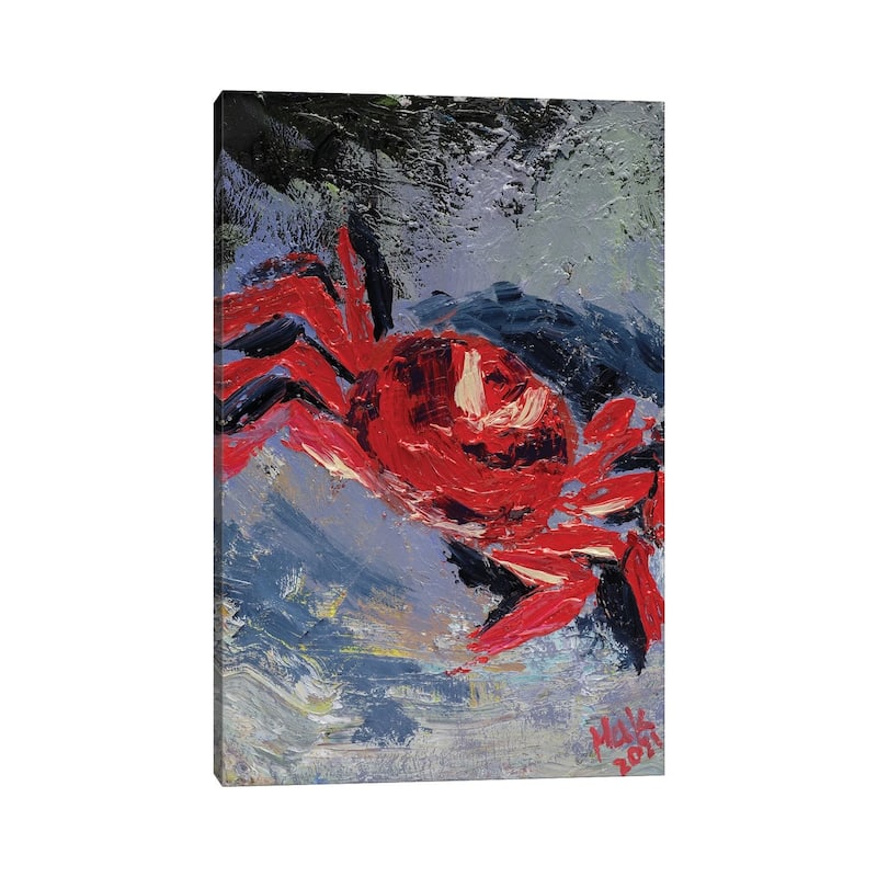 iCanvas "Red Crab" by Nataly Mak Canvas Print
