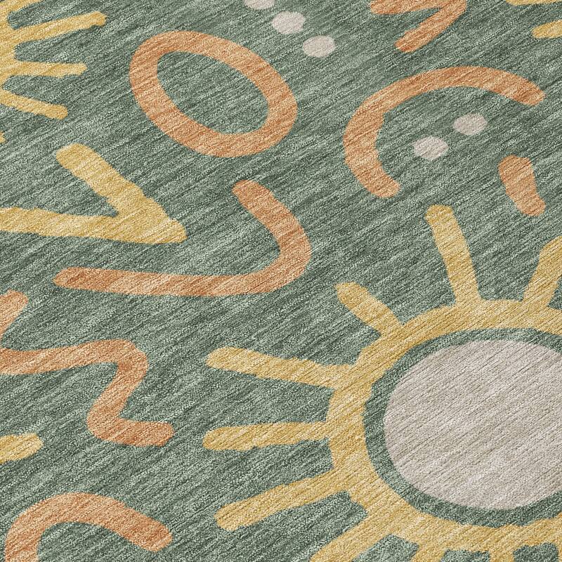 Machine Washable Indoor/ Outdoor Modern Sol Chantille Rug