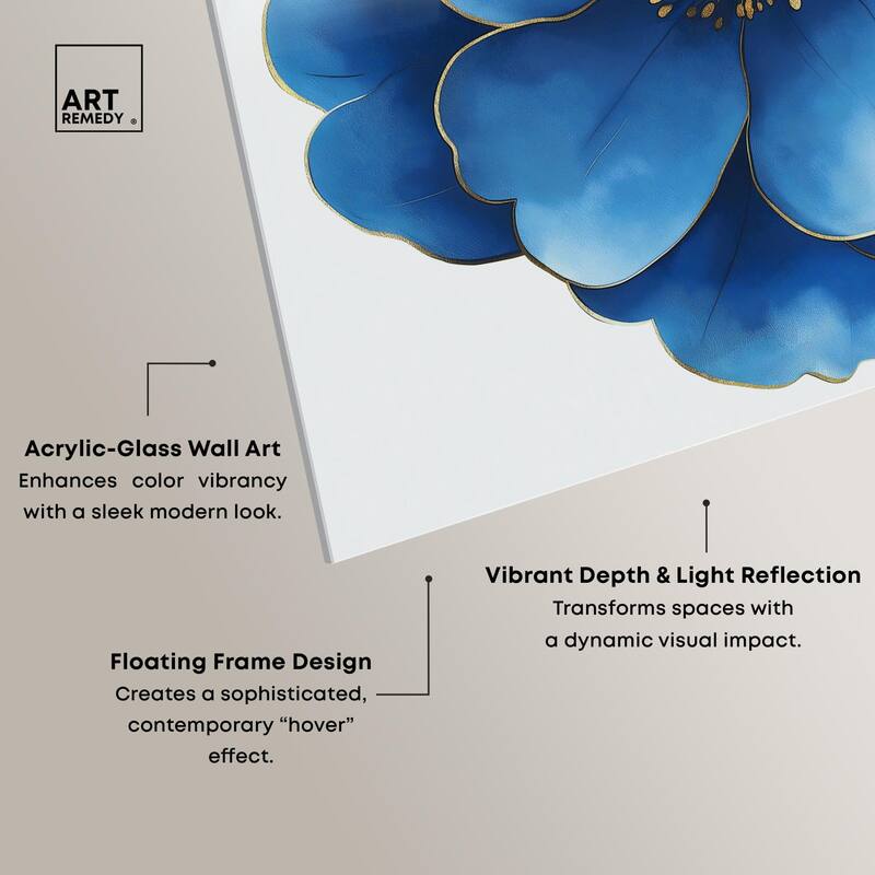 Blue Brilliance I Acrylic by Art Remedy, Ready to Hang